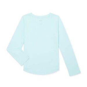 WONDER NATION Girls Long Sleeved Basic T-Shirt Size XXL 18 Girls Aqua New